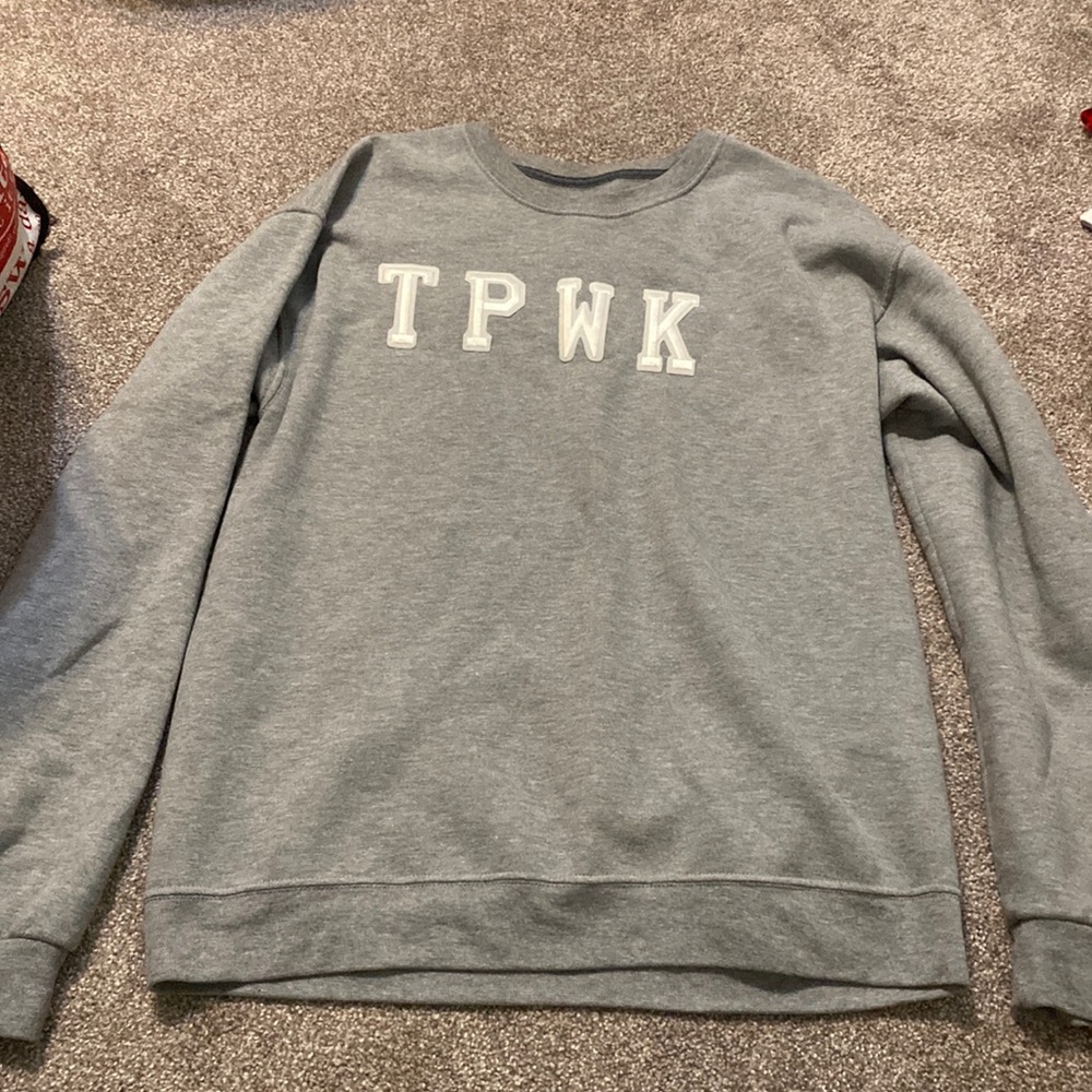 grey TPWK (treat people with kindness) crewneck